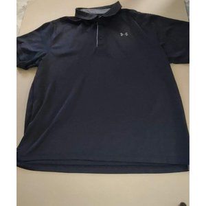 Under Armour Heat Gear Black Short Sleeve Shirt Sz-2XL